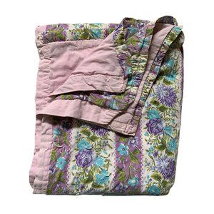 Vintage Handmade Quilt Flour Sack 20s?74x62 Hand Tied Granny Core Granny Chick